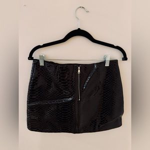 River Island Faux Leather Snake Print Skirt